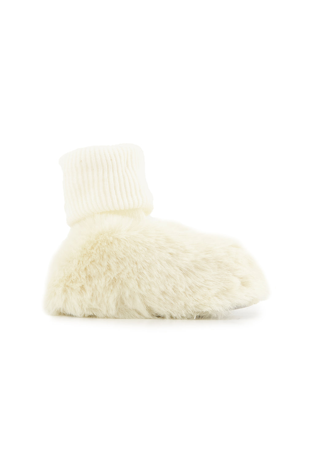 Slippers - Ecru Imitation fur