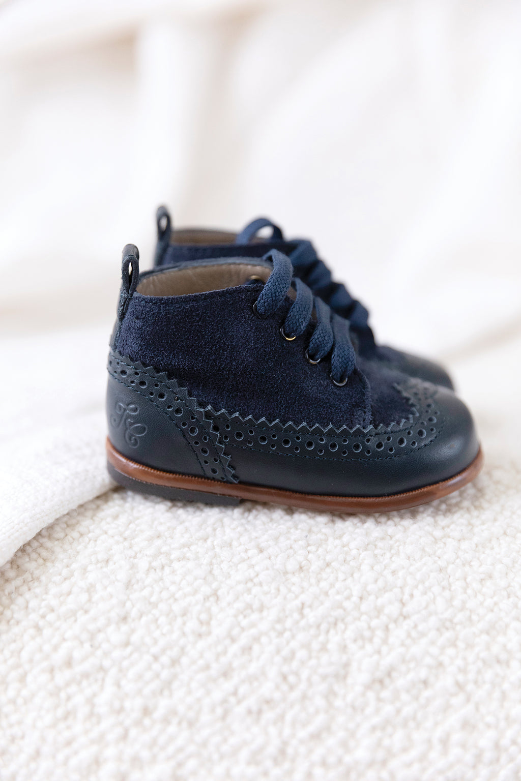 Stiefeletten - Leder Marineblau