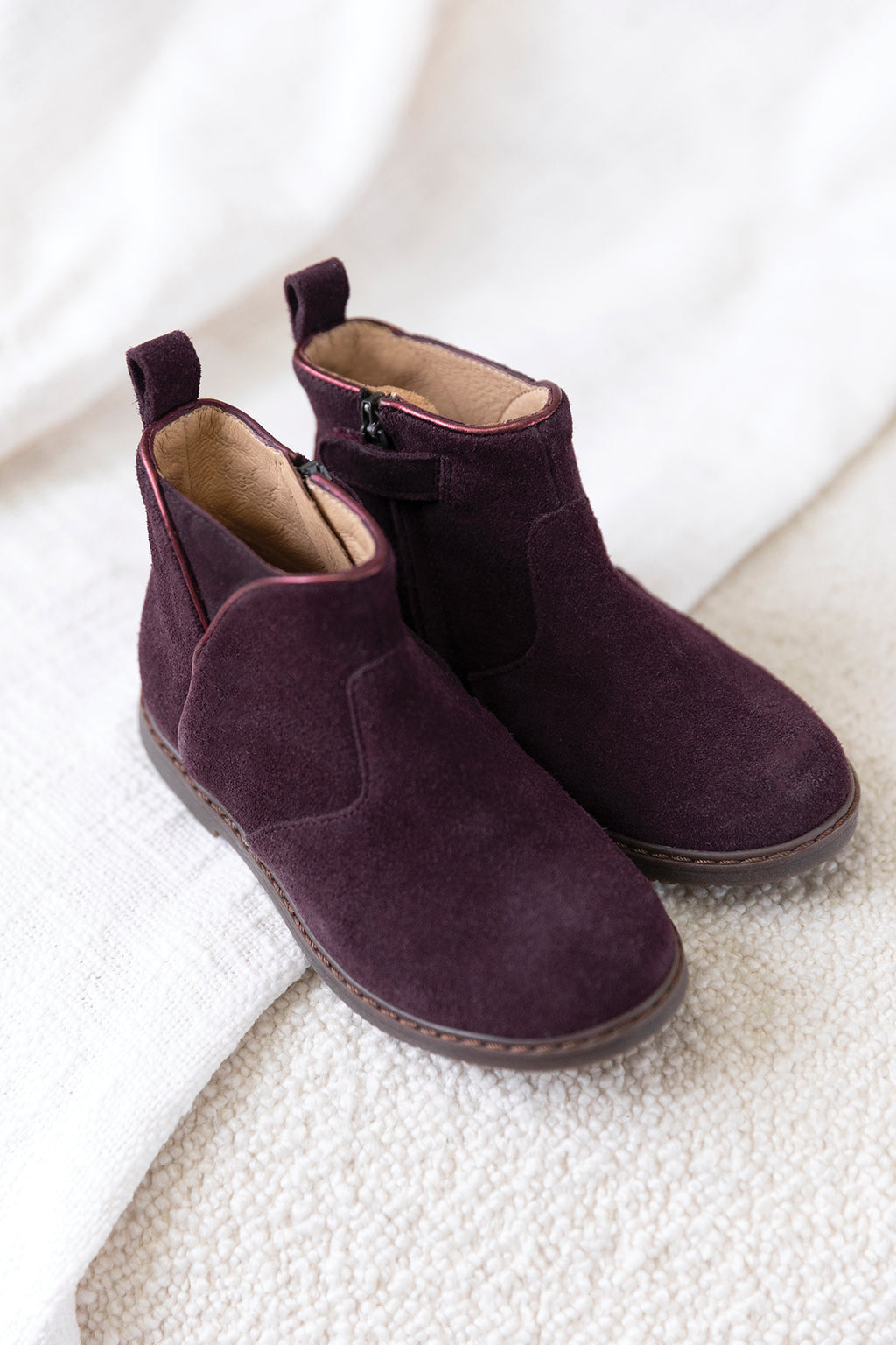 Bottines - Cuir aubergine