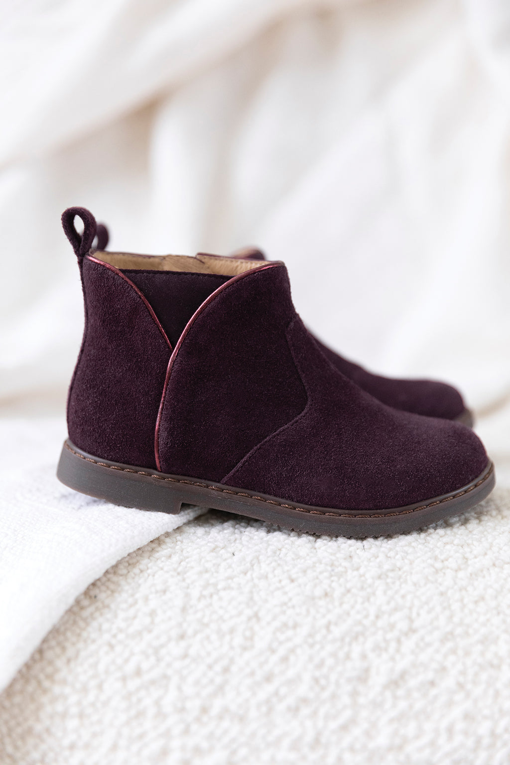 Stiefeletten - Aubergine Leder