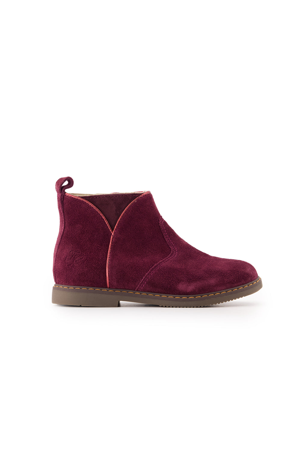 Stiefeletten - Aubergine Leder