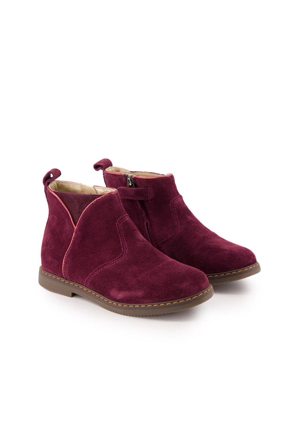 Stiefeletten - Aubergine Leder