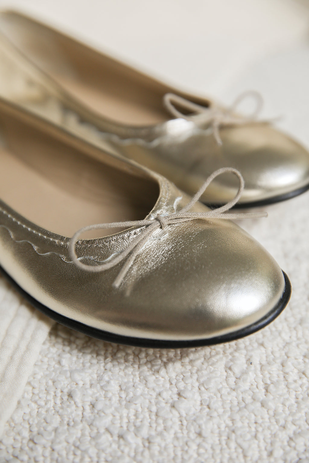 Ballerinas - Leder Golden