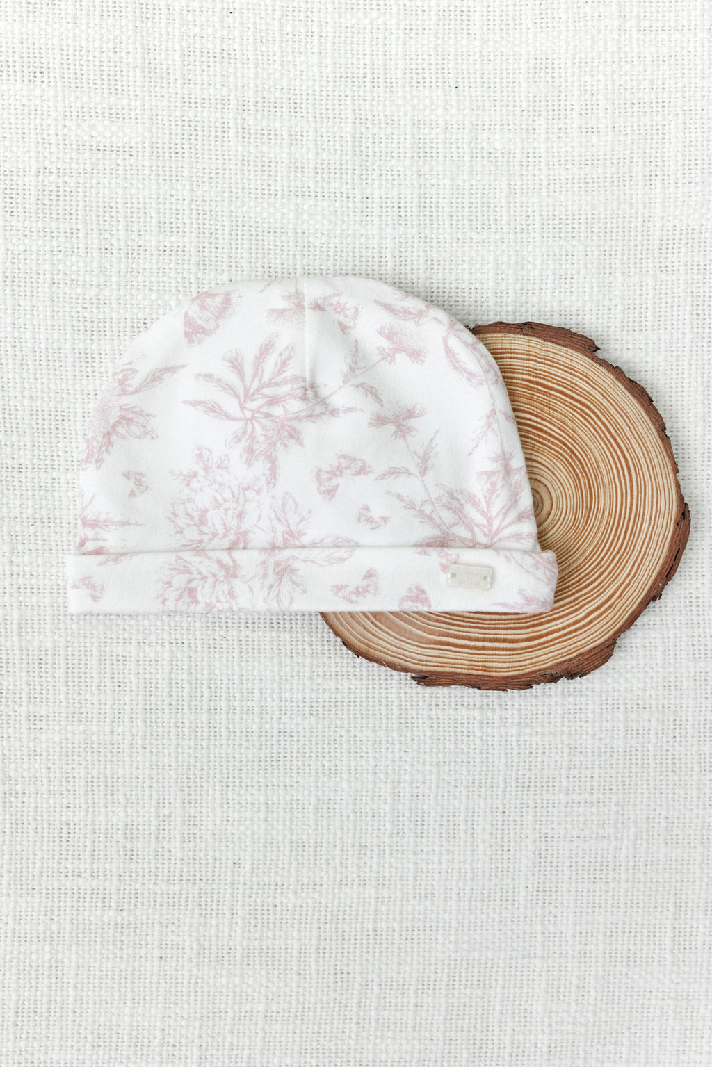 Beanie - Pink Print inspiration Toile de Jouy