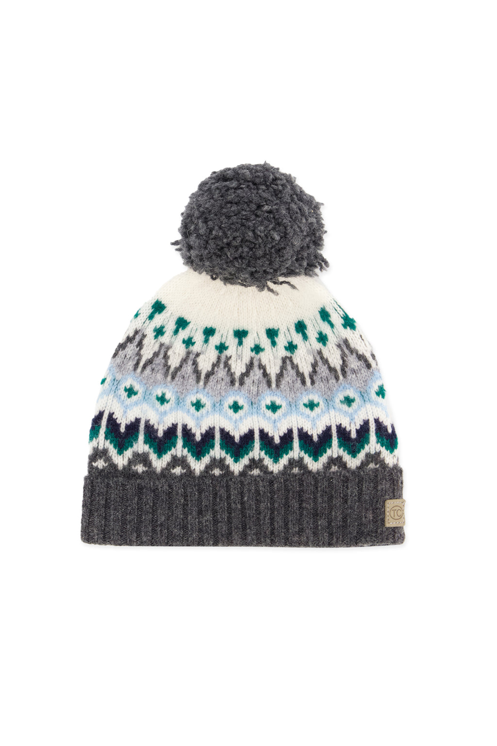 Gorro - Gris Lana Y jacquard