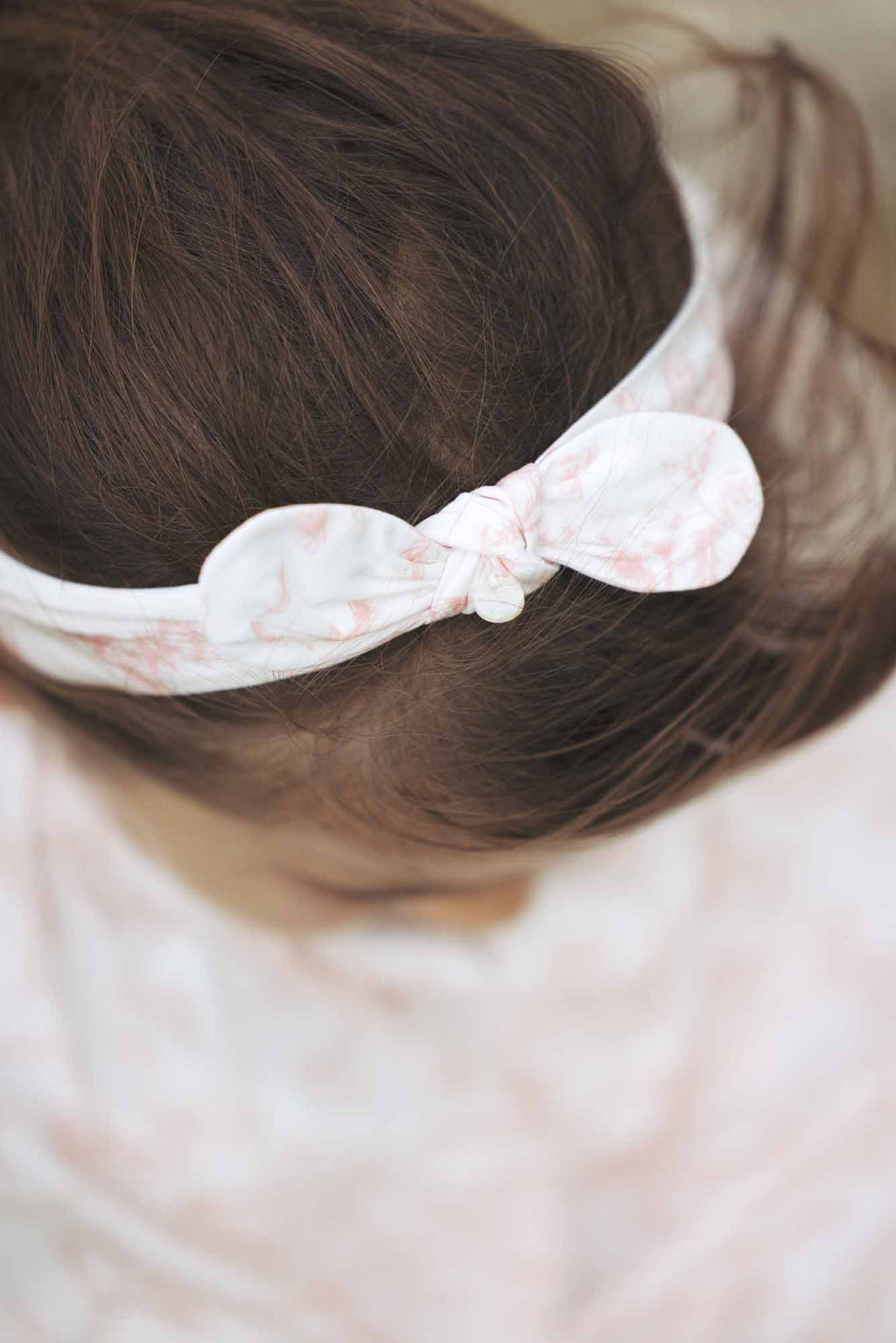 Headband - Pink Print inspiration Toile de Jouy