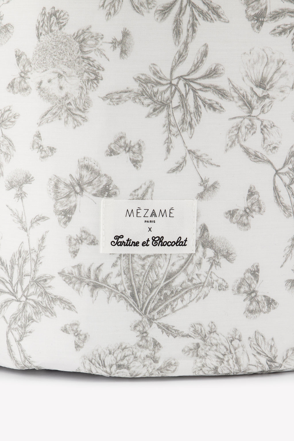 Grande Canasta toile de jouy Gris - Mèzamé incógnita Tartine et Chocolat