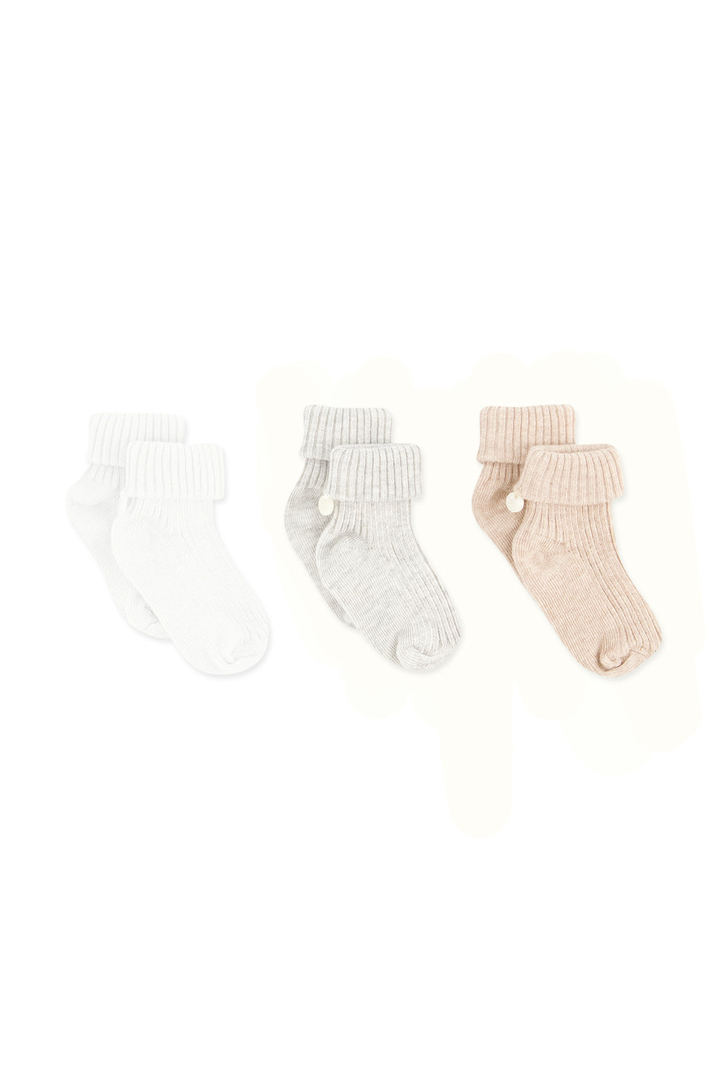 Box Socks - Ecru cotton