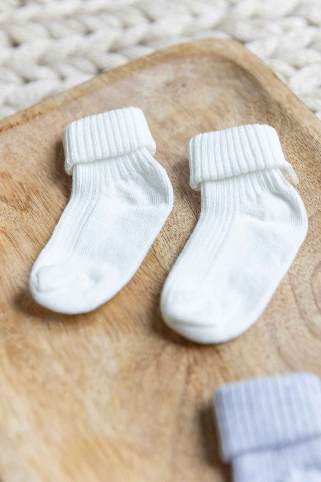 Box Socks - Ecru cotton