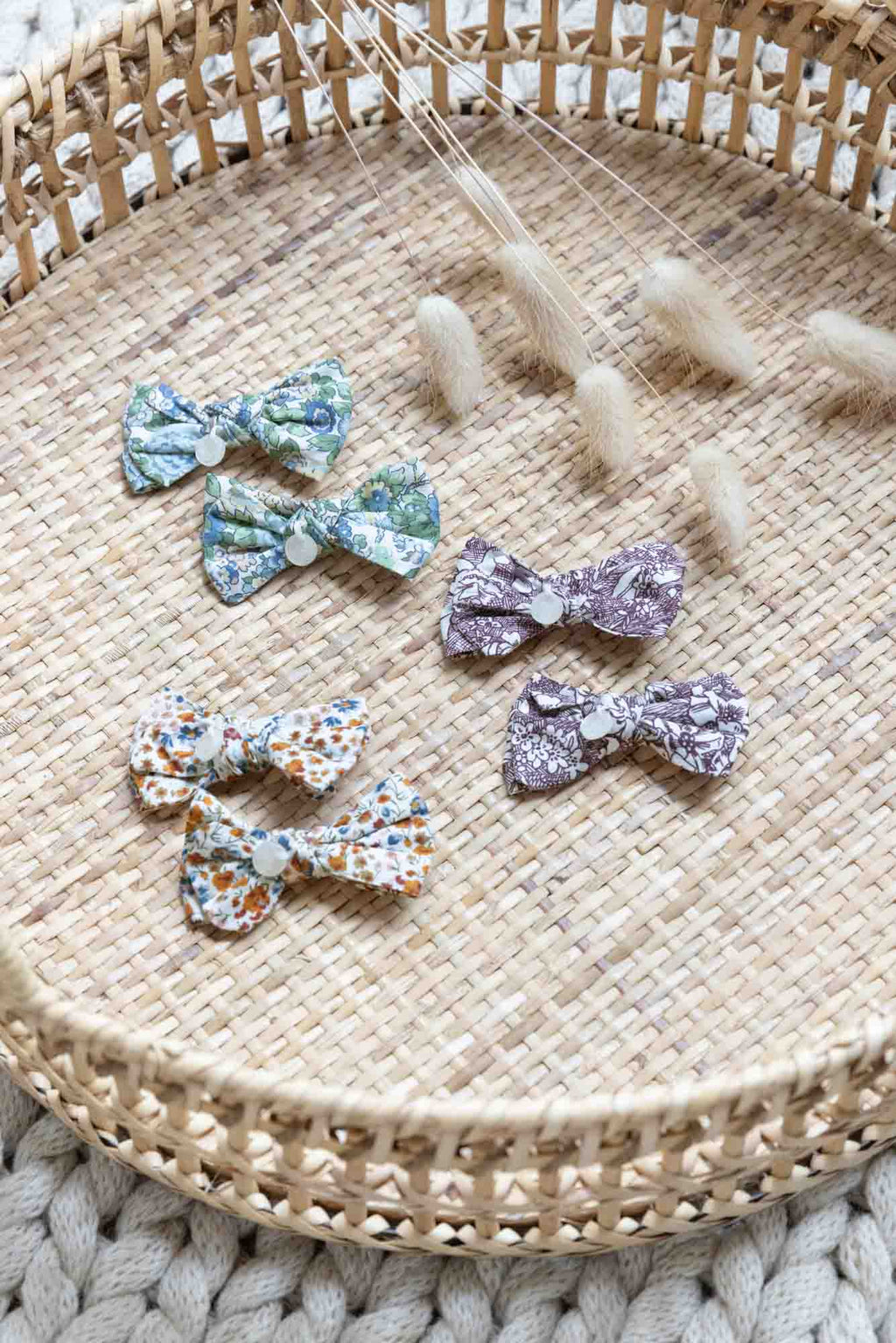 Barrette - Tissu liberty canelle