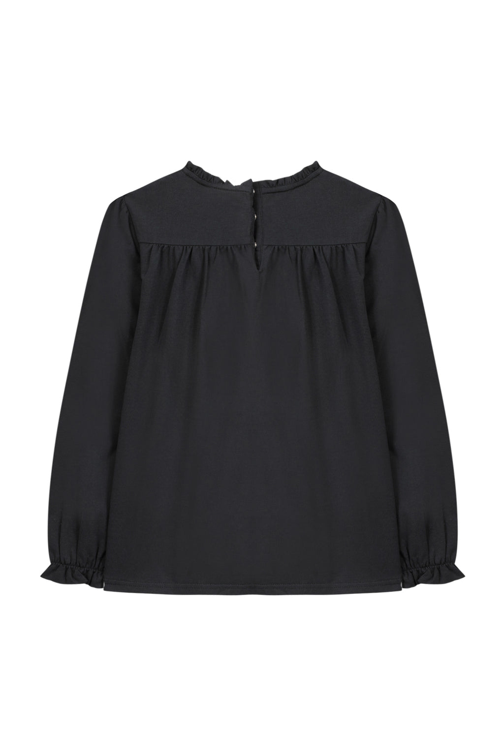 Blouse - Black Bib collar