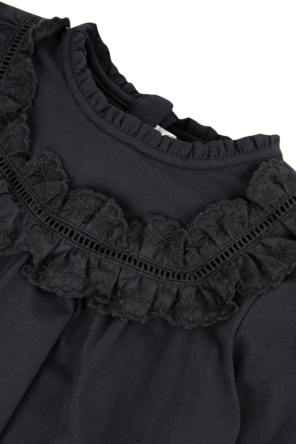 Blouse - Black Bib collar