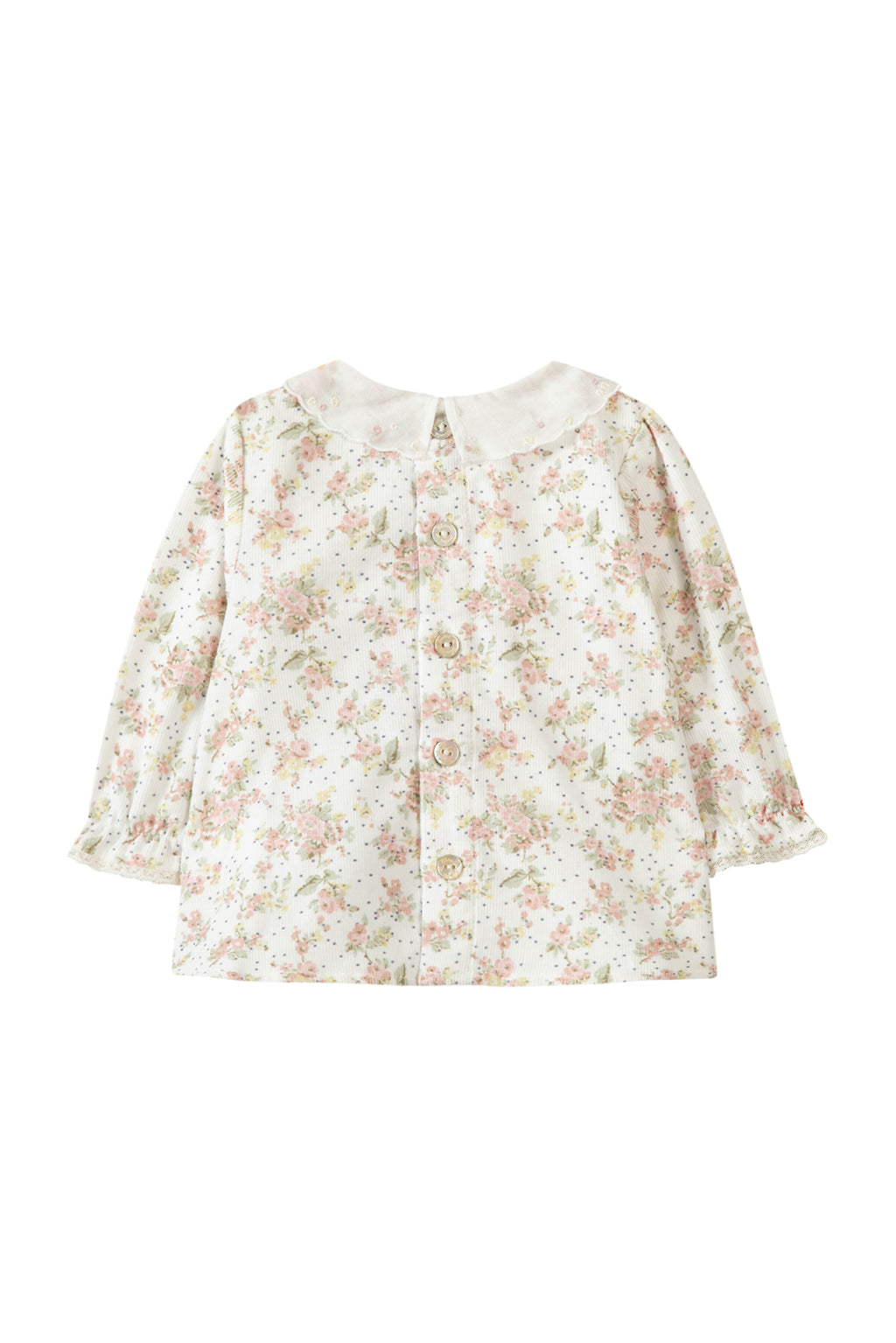 Blusa - Marfil algodón Estampado florido