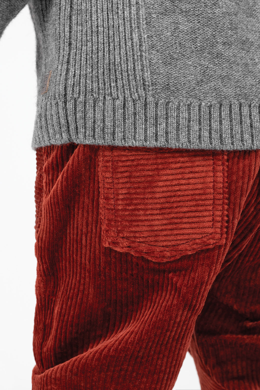 Broek - Rood donker Corduroy